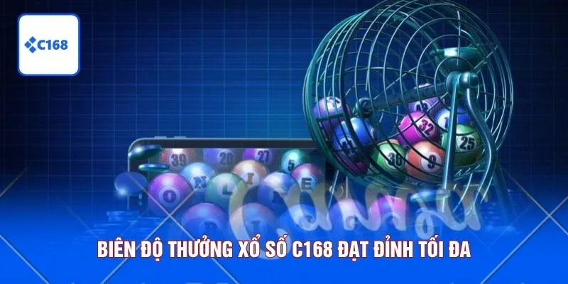 Biên độ thưởng xổ số C168 đạt đỉnh tối đa